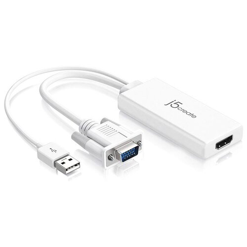 переходник hdmi to vga adapter aux провод Переходник j5create VGA to HDMI Video Audio Adapter (JDA214)