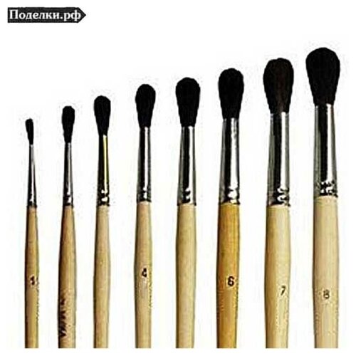 Кисть из волоса пони 9 круглая KPON-9 Пжк-9 п09 цена за 1 шт 433₽