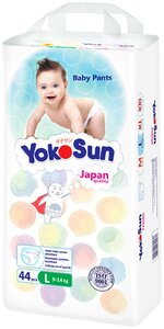 YokoSun трусики L, 9-14 кг, 44 шт., белый