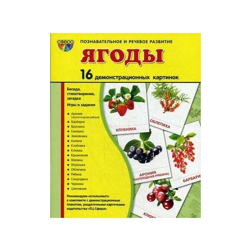 Ягоды. 16 демонстрационных картинок