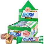 POWER PRO Батончик Nuts Bar без сахара с фундуком и карамелью, с пищевыми волокнами 50г (х20) - изображение