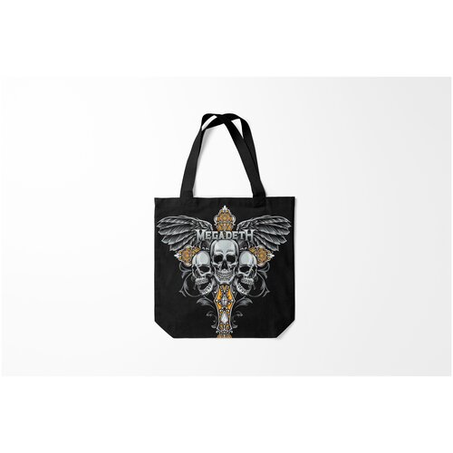 фото Сумка-шоппер / 40х40 см / рок / megadeth burnettie