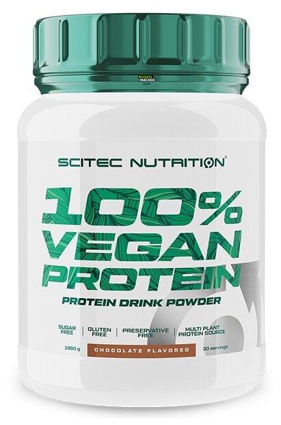 Scitec Nutrition 100% Vegan Protein 1000 гр., шоколад