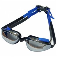 Очки для плавания E39693 зеркальные взрослые (черно/синие)