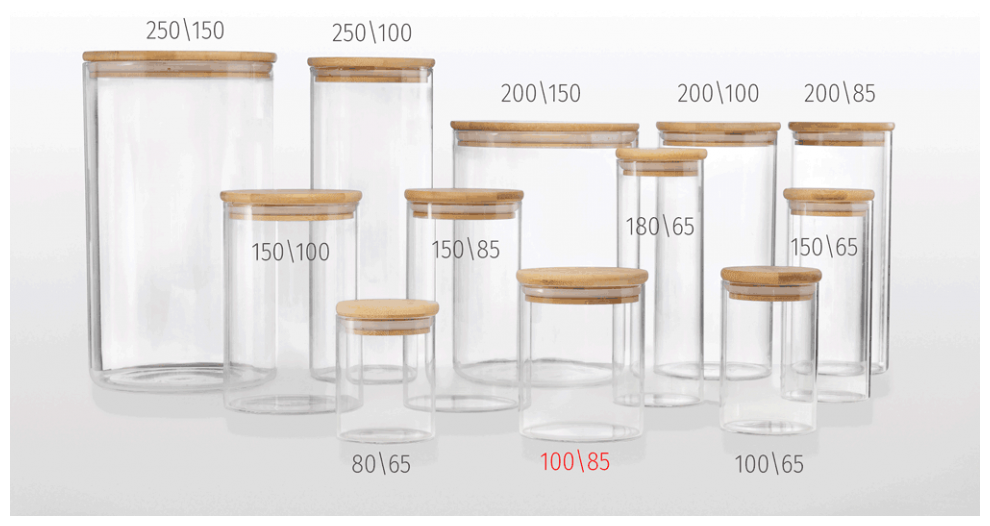 Банка стеклянная с бамбуковой крышкой 10х8,5см 425мл - фотография № 2