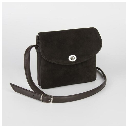 фото Сумка-мессенджер, отдел на клапане, регулируемый ремень, цвет коричневый miss bag