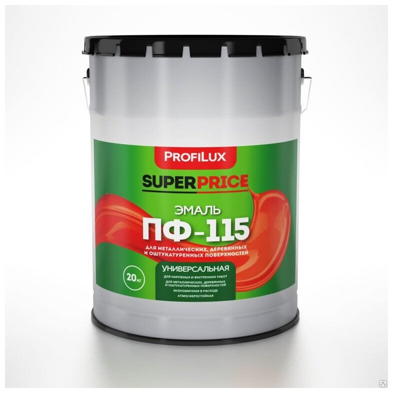фото "Profilux" Эмаль Универсальная ПФ-115 SUPERPRICE серая 20кг