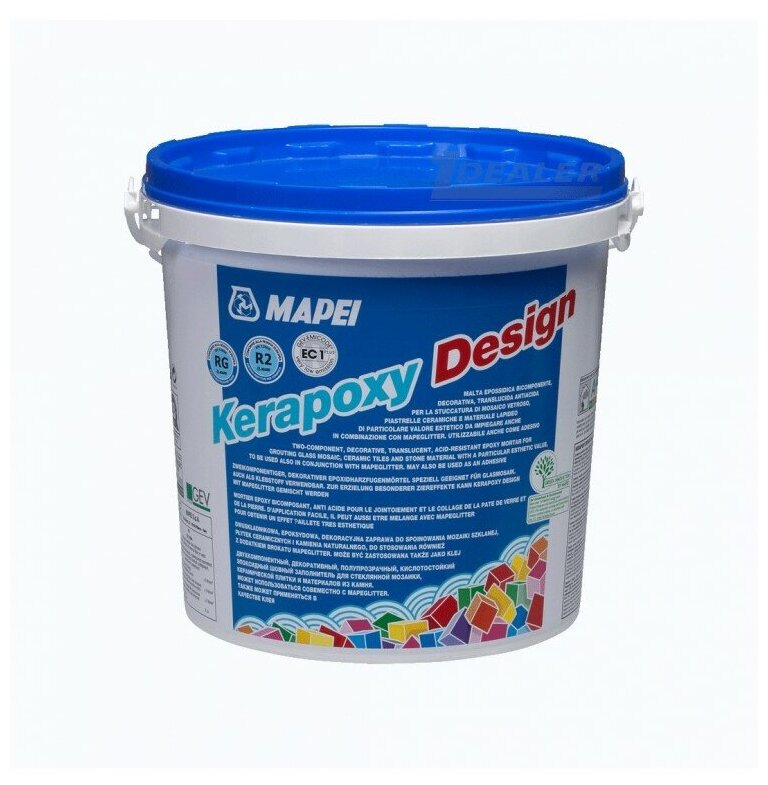 Затирка Mapei Kerapoxy Design, 3 кг, 3 л, 116 grigio muschio — купить в ...