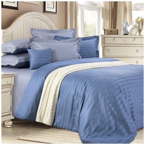 фото Комплект постельного белья, лондонский туман, семейный, страйп- сатин текс-дизайн