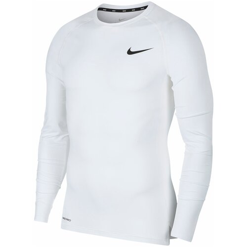 Лонгслив компрессионный Nike Pro Top Long Sleeve Tight, размер XXL белого цвета