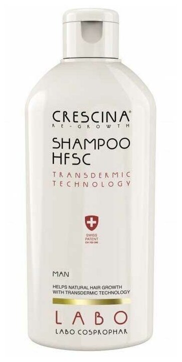 Crescina Шампунь Transdermic HFSC Shampoo для Мужчин, 200 мл