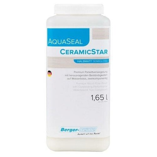 Лак Berger-Seidle Aqua-Seal CeramicStar полиуретановый бесцветный, полуматовая, 1.65 л