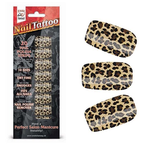 фото Набор лаковых полосок для ногтей леопард nail foil erotic fantasy