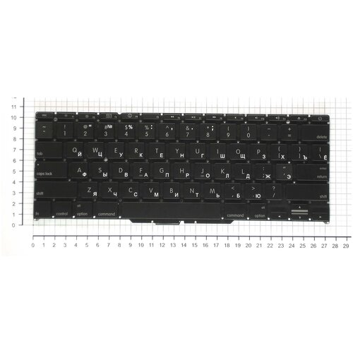 Клавиатура для ноутбука Apple MacBook A1370 черная без подсветки, плоский ENTER клавиатура для ноутбука macbook a1370 2010 черная без подсветки плоский enter топ панель