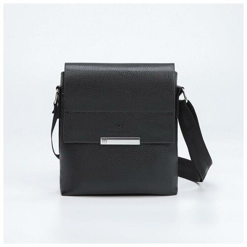 фото Textura планшет мужской, отдел на молнии, наружный карман, длинный ремень, цвет чёрный