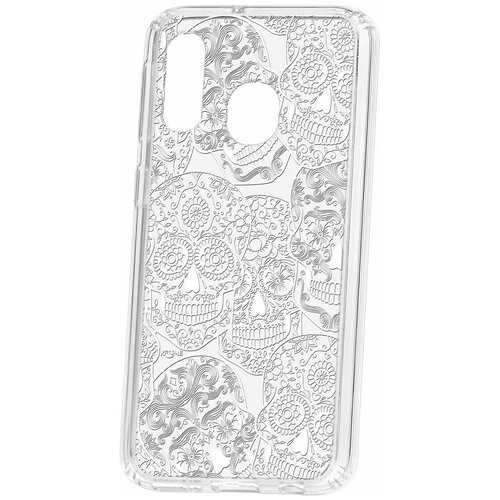 фото Чехол на samsung galaxy a40 2019 kruche print skull white / чехол для samsung / чехол с рисунком / чехол с принтом / чехол для самсунг / чехол для самсунг / бампер на гелакси / чехол накладка для гэлэкси / противоударная накладка для samsung galaxy / защита для galaxy / защита на samsung / cиликоновый чехол для samaung galaxy / пластиковый чехол на самсунг / защитный чехол для самсунг / чехольчик / защита телефона / ударопрочный чехол / галакси кruче