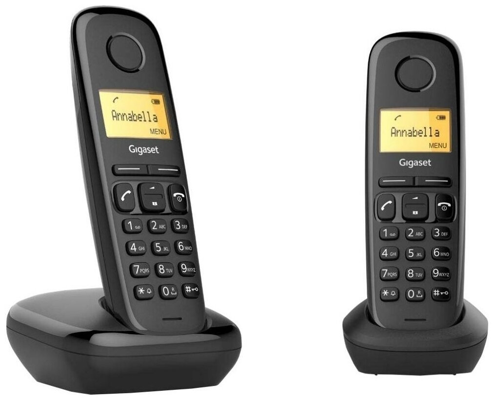 Р/Телефон Dect Gigaset A170 DUO RUS черный (труб. в компл:2шт) АОН