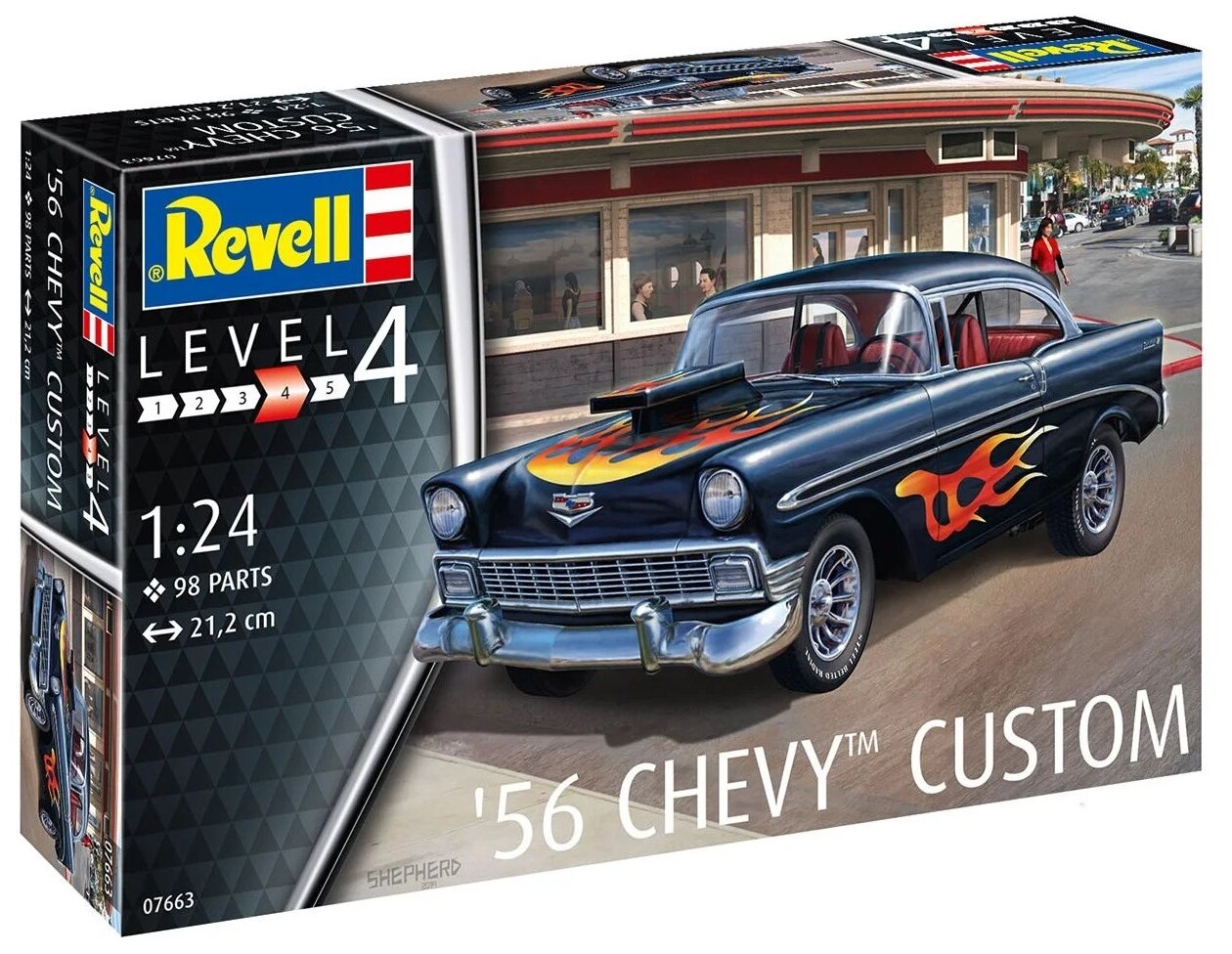 07663 Revell Автомобиль Chevy Custom 1956 (1:24)