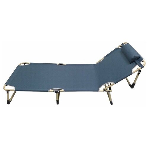 Раскладушка кресло-кровать с подушкой ICON, 194х68х30 см, серая