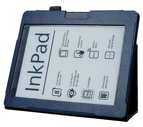 Чехол-обложка MyPads для PocketBook 840-2 InkPad 2 из качественной эко-кожи закрытого типа с магнитной крышкой красный кожаный