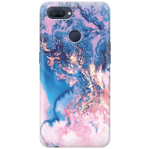 фото Ультратонкий силиконовый чехол-накладка для oppo a12 / a7 / a5s с принтом "blue marble" gosso