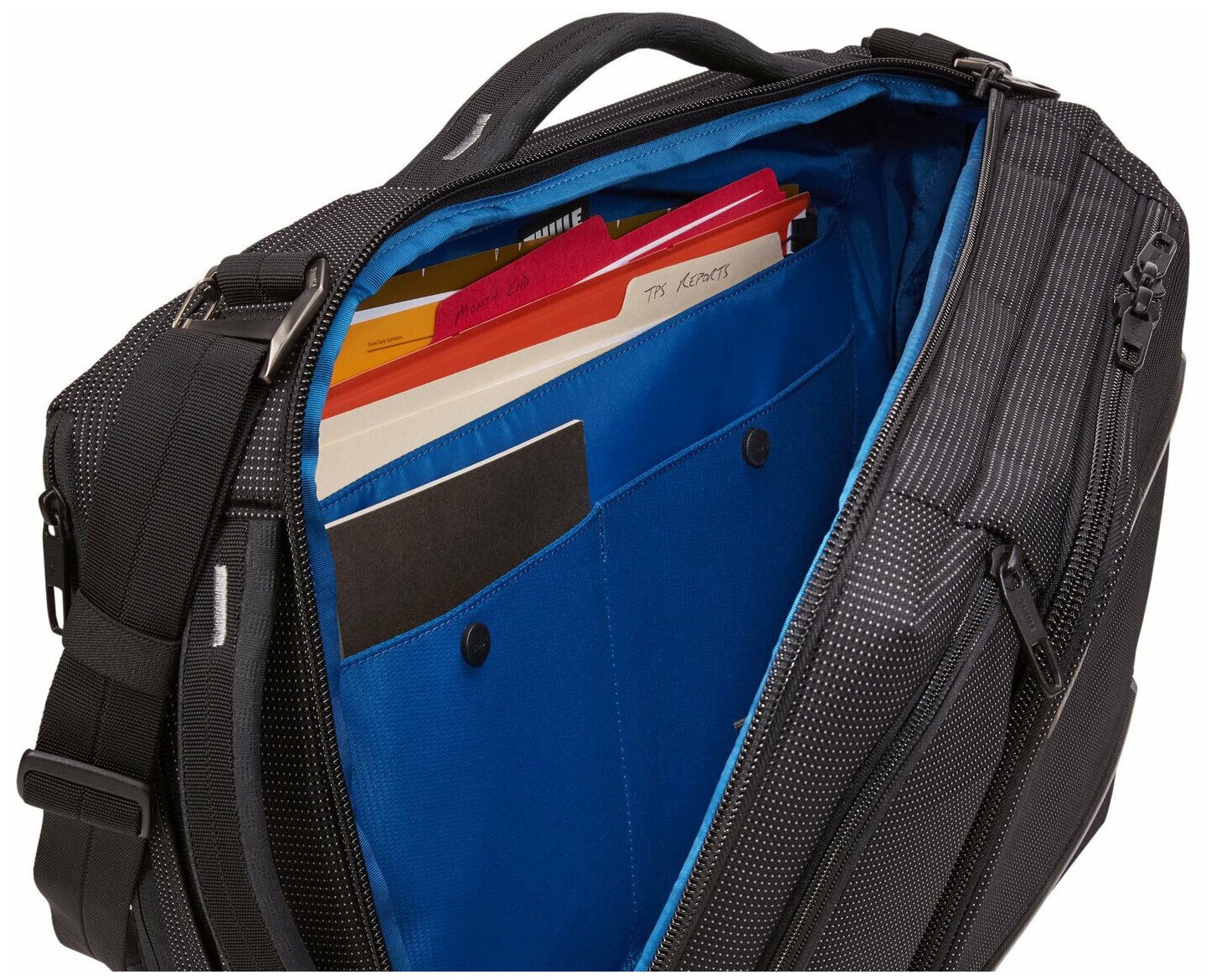 Сумка-рюкзак 15.6” Thule Crossover 2 Convertible Laptop Bag, Нейлон, Black, Черный 3203841 - фото №7