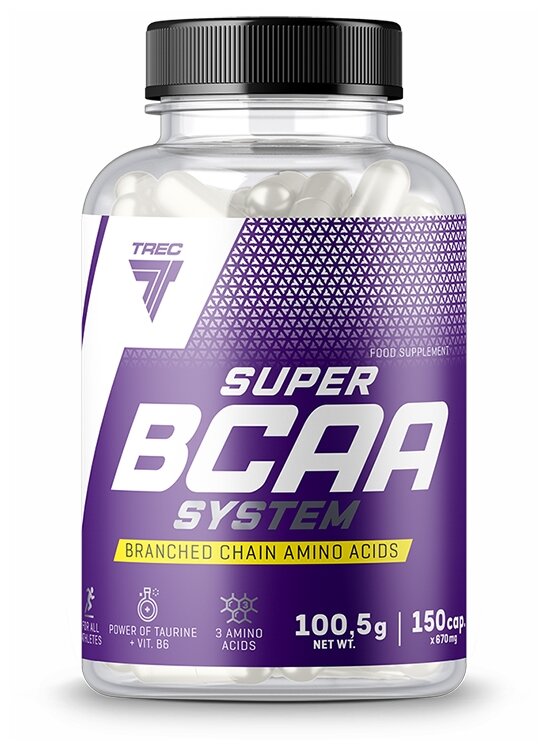 Аминокислотный комплекс Trec Nutrition Super BCAA System, нейтральный, 150 шт.