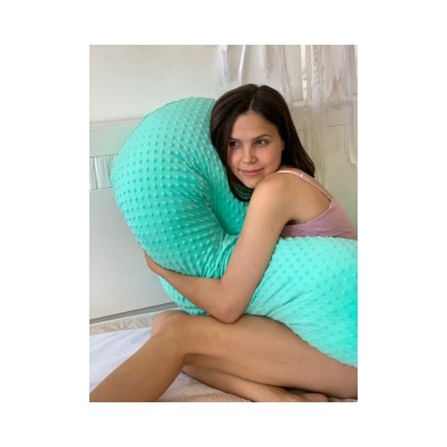 Подушка для беременных yutSon Подушка для беременных и кормящих на все тело комфорель плюш мятный подушка для беременных yutson подушка для кормления двойни комфорель