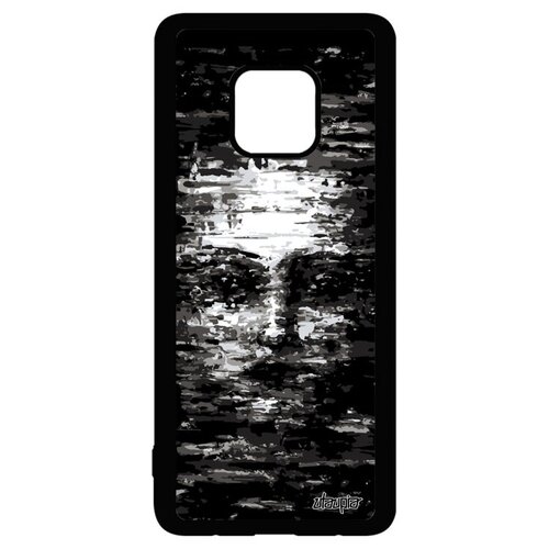 фото Противоударный чехол на телефон // huawei mate 20 pro // "женское лицо" образ маска, utaupia, серый