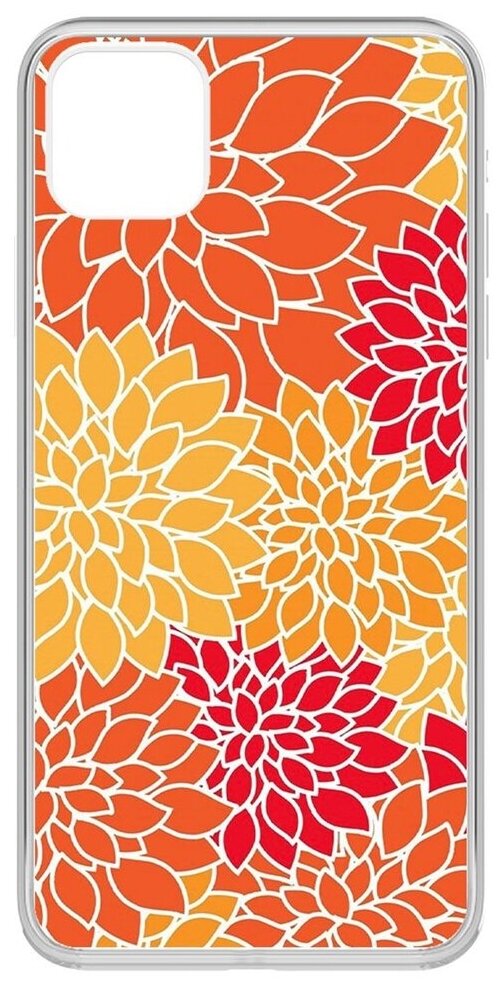 Чехол-накладка Krutoff Clear Case Женский день - Цветочный паттерн 7 для iPhone 11 Pro Max