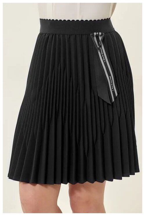 Школьная юбка Deloras, с поясом на резинке, миди, размер 134, черный
