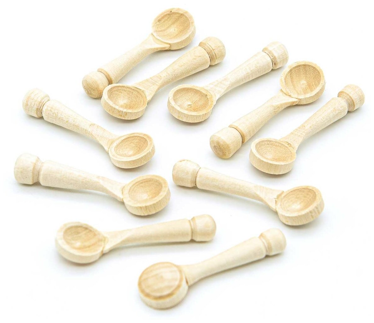 фото Деревянная заготовка Ложка мини, h0,9*4,4*1,3см