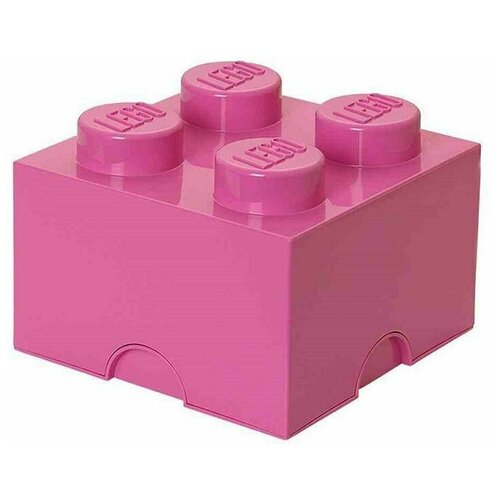 фото Ящик для хранения lego 4 storage brick розовый