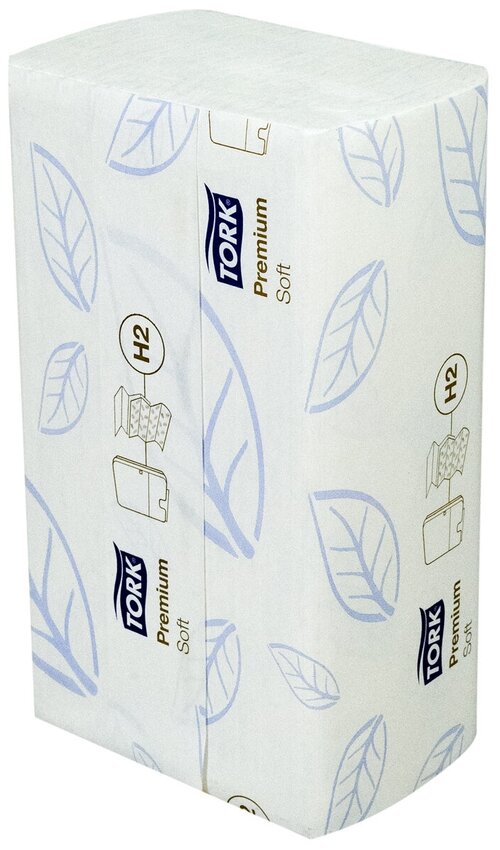 Полотенце бумажное листовое 2-сл 110 лист/уп 212х340 мм MULTIFOLD-сложения TORK H2 PREMIUM белое SCA 1 шт