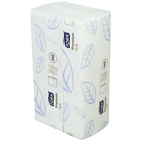 Купить Полотенце бумажное листовое 2-сл 110 лист/уп 212х340 мм MULTIFOLD-сложения TORK H2 PREMIUM белое SCA 1 шт, белый, первичная целлюлоза, Туалетная бумага и полотенца