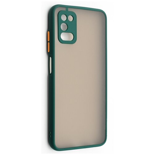 фото Чехол противоударный матовый с защитой камеры для samsung galaxy a03s зеленый ycase