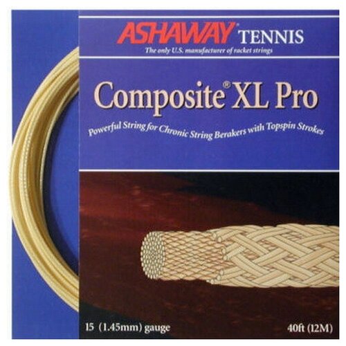 фото Струна для тенниса ashaway 12m composite xl pro natural a10662, 1.45