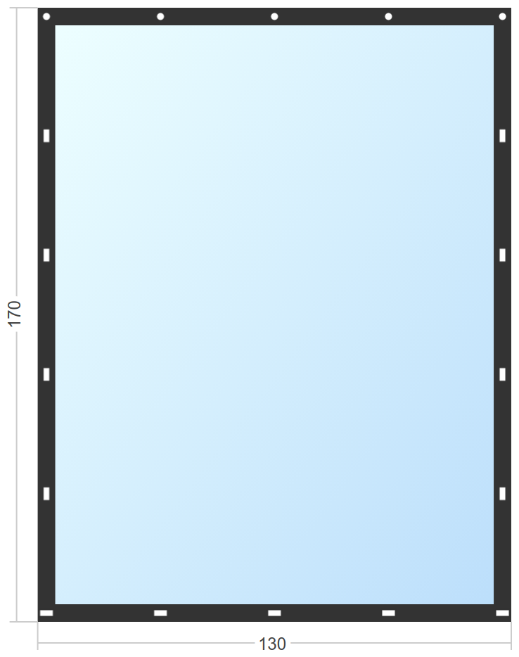 Мягкое окно Софтокна 130х170 см съемное, Скоба-ремешок, Прозрачная пленка 0,7мм, Черная окантовка, Комплект для установки - фотография № 3