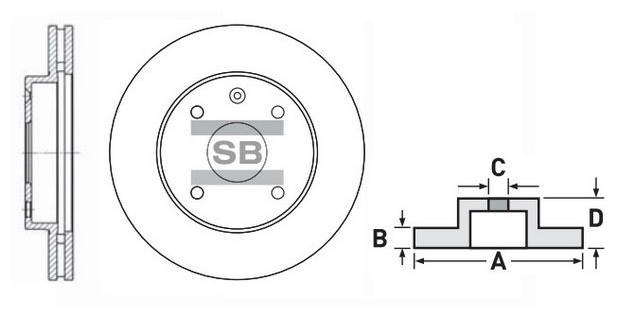 Диск Тормозной Передний Chevrolet Lacetti 04- Sangsin Brake Sd3017 Sangsin brake арт. SD3017 - фотография № 1