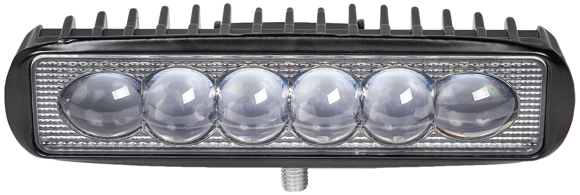 Фара светодиодная прямоугольная, 6 LED 4D линза, 18W, (157х42х40) 12/24V AIRLINE - фото №2