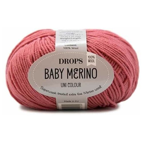 Пряжа DROPS Baby Merino Цвет.46, розовый, 4 мот., мериносовая шерсть - 100%