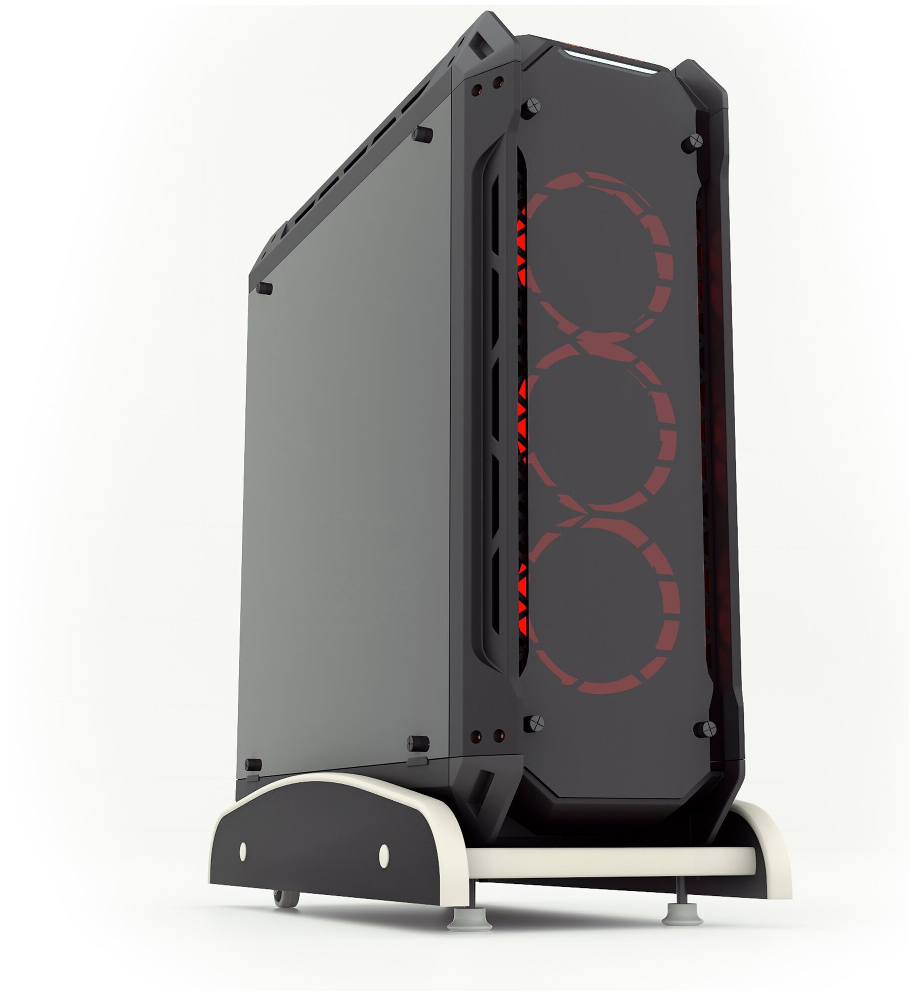 Подставка под системный блок для компьютера Xplace , Черно-белая