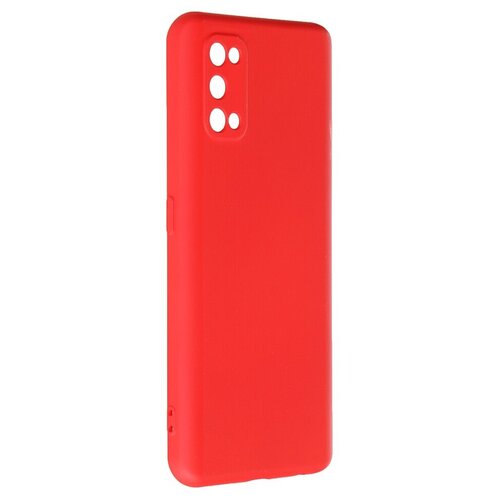 фото Чехол с микрофиброй df для realme 7 pro silicone red rmoriginal-09