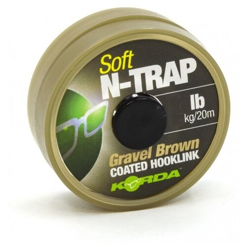 поводковый материал korda super natural 25lb gravel brown 20m для карпа флэт метода Поводковый материал Korda N-Trap Soft Gravel 20m