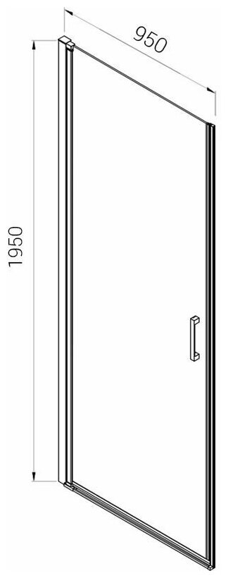 Душевая дверь Vincea Alpha VDP-3AL950MT 95х195 стекло текстурное