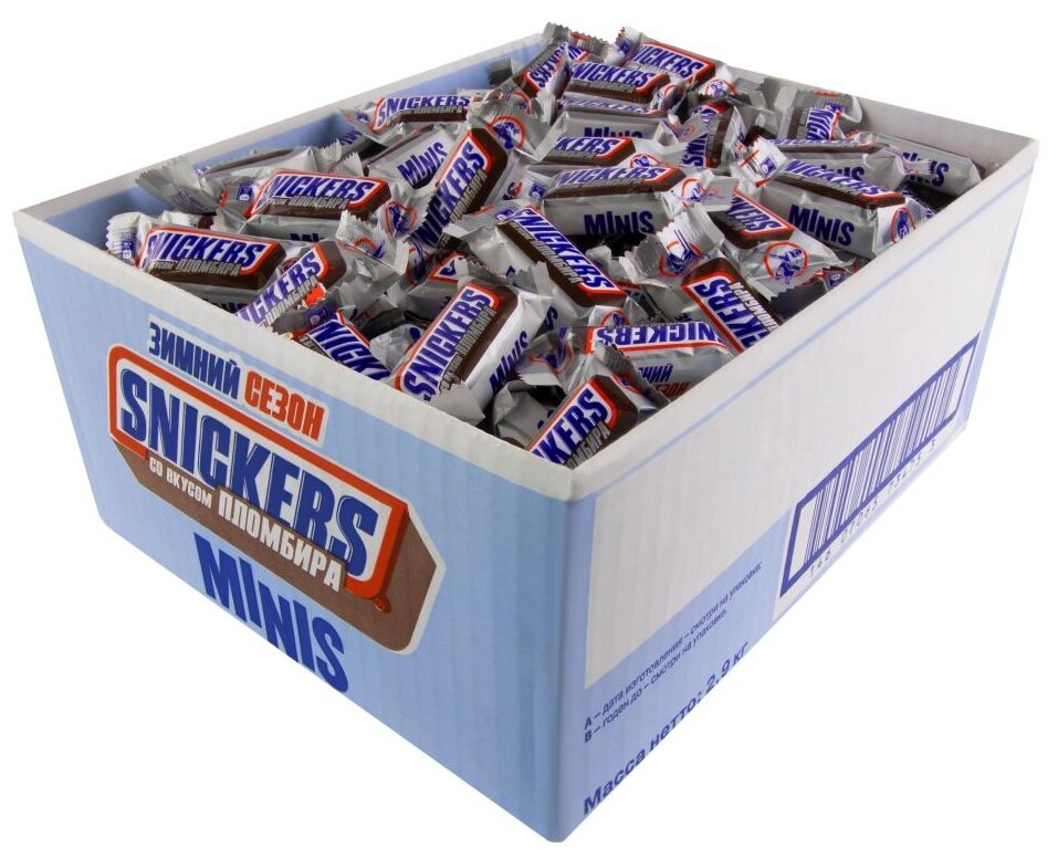 Snickers minis Пломбир 2.9кг RU - фотография № 5