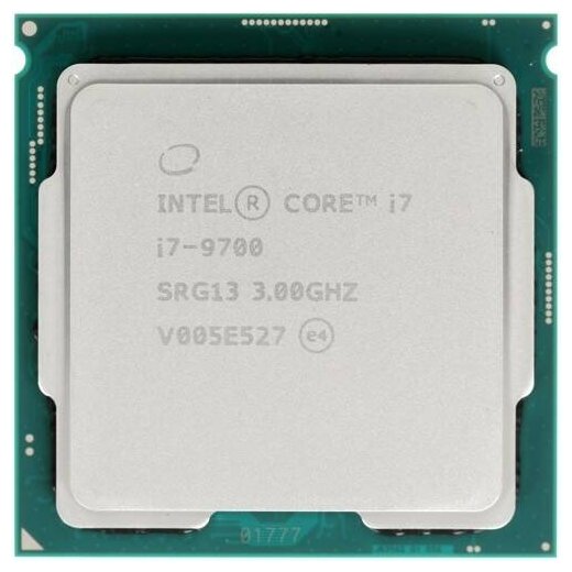 CPU Intel Core i7-9700 (3.0GHz/12MB/8 cores) LGA1151 OEM, UHD630 350MHz, TDP 65W, max 128Gb DDR4-2466, CM8068403874521SRG13