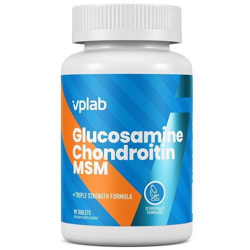 Препарат для укрепления связок и суставов vplab Glucosamine Chondroitin MSM, 90 шт. глюкозамин хондроитин vplab glucosamine