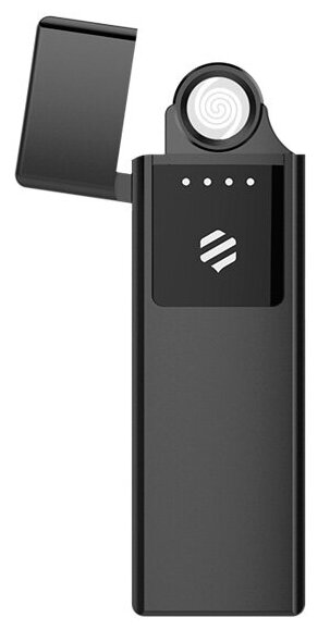 Электронная зажигалка ветрозащитная беспламенная Beebest Ultra-thin Charging Lighter Black (L101)