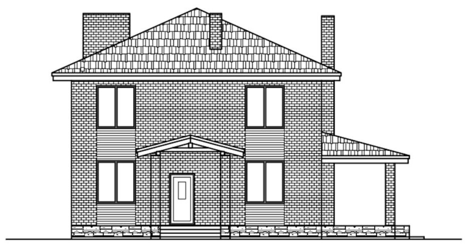 Проект газобетонного дома Catalog-Plans-40-04BEA (148,24кв.м, 10,26x10,26м, газобетон 400) - фотография № 1